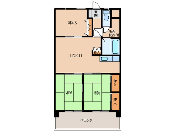 グリーンヒルの物件間取画像